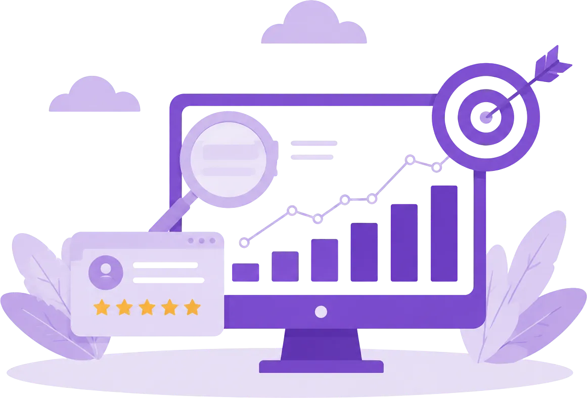 Ilustración de resultados de marketing digital